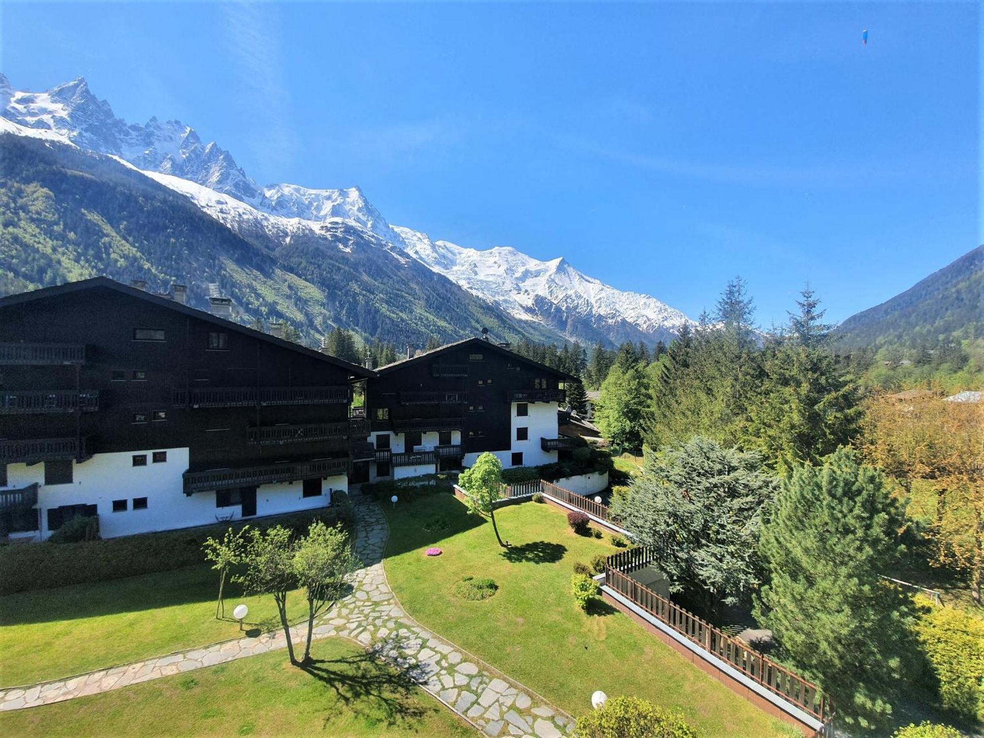 Chamonix superbe appartement vue Mont Blanc Extérieur photo