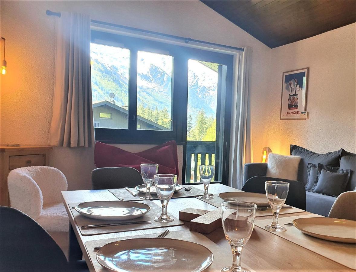 Chamonix superbe appartement vue Mont Blanc Extérieur photo