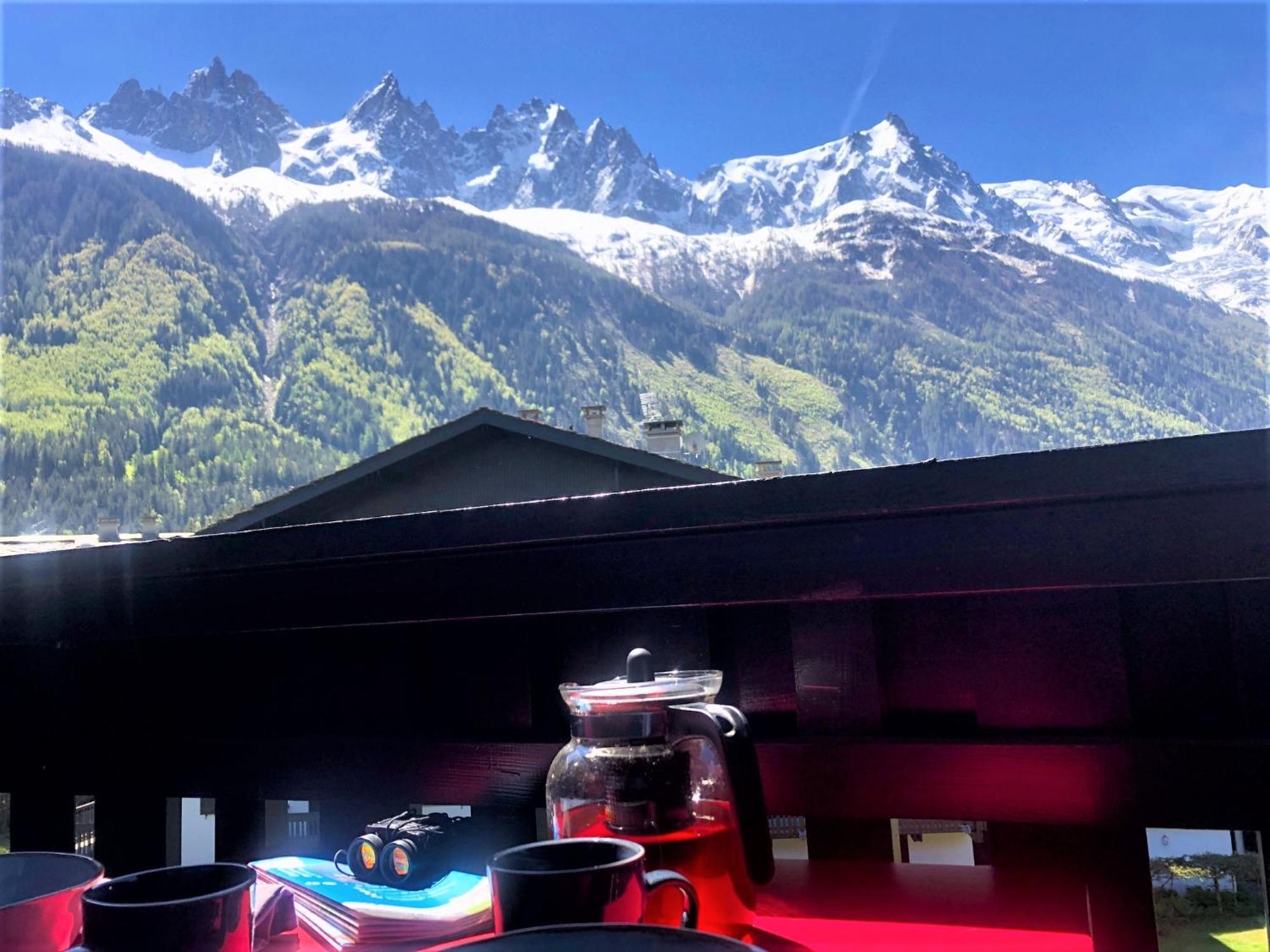 Chamonix superbe appartement vue Mont Blanc Extérieur photo
