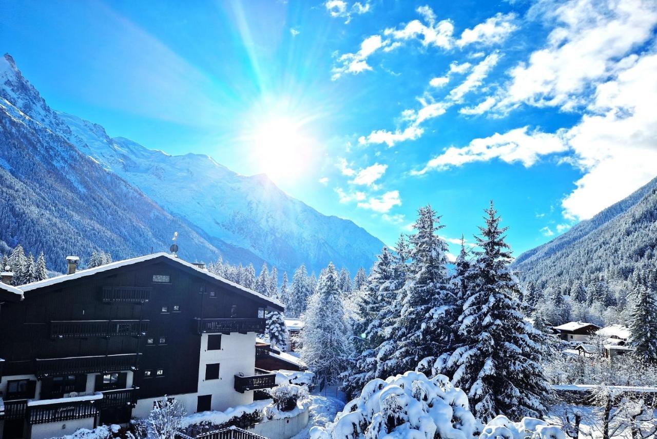 Chamonix superbe appartement vue Mont Blanc Extérieur photo